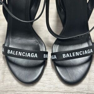 Balenciaga Black Strappy Sandals